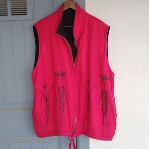 Asian Creations Reversible Long Vest